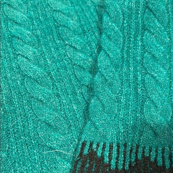 Liz Claiborne Green and Black Crewneck Sweater - Picture 6 of 6